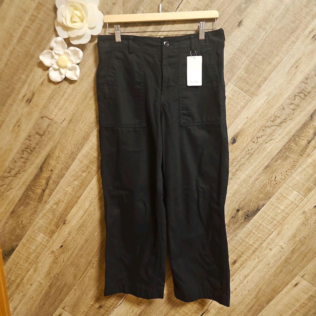 未使用タグ付✨スピック&スパン　コットン　ルーズベイカーパンツ　ブラック　40