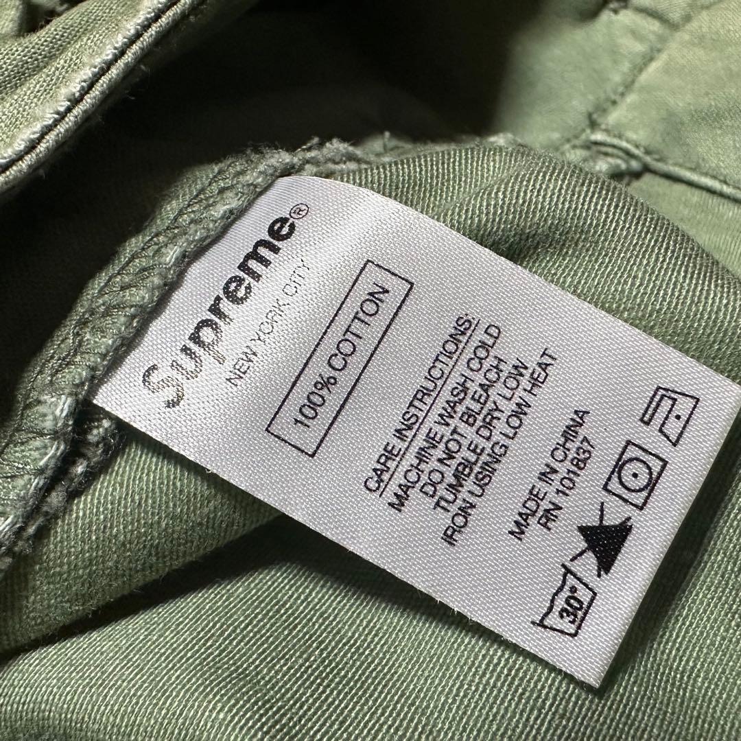 シュプリーム カーゴパンツ カーキ オリーブ ドローコード ベルト ミリタリー