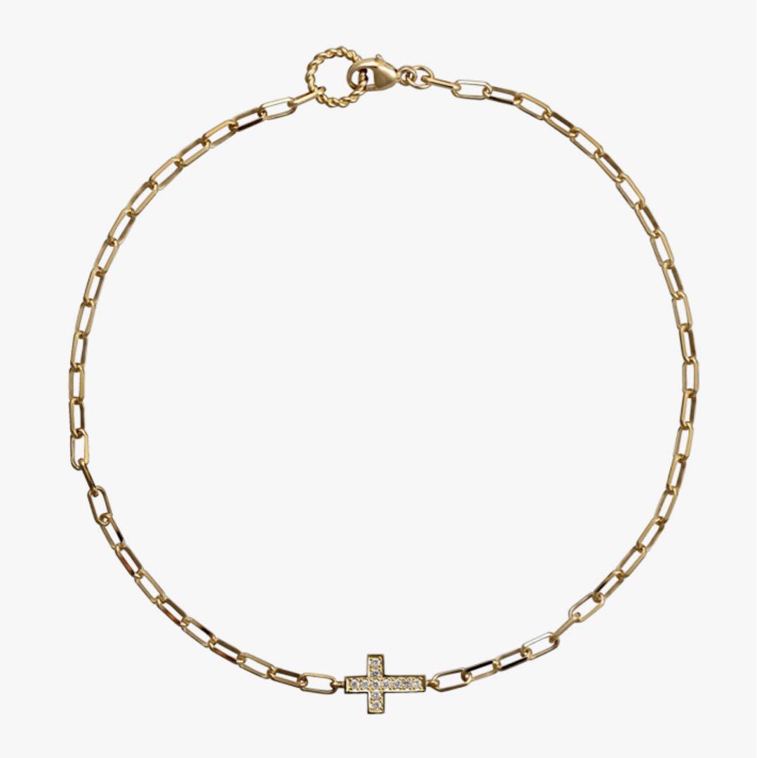 SJX DIAMOND CROSS ANKLET アンクレット 18K ダイヤ