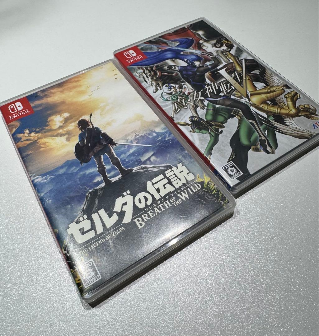 Nintendo Switch 本体 +ブレワイ、メガテンV、SDカード64G付