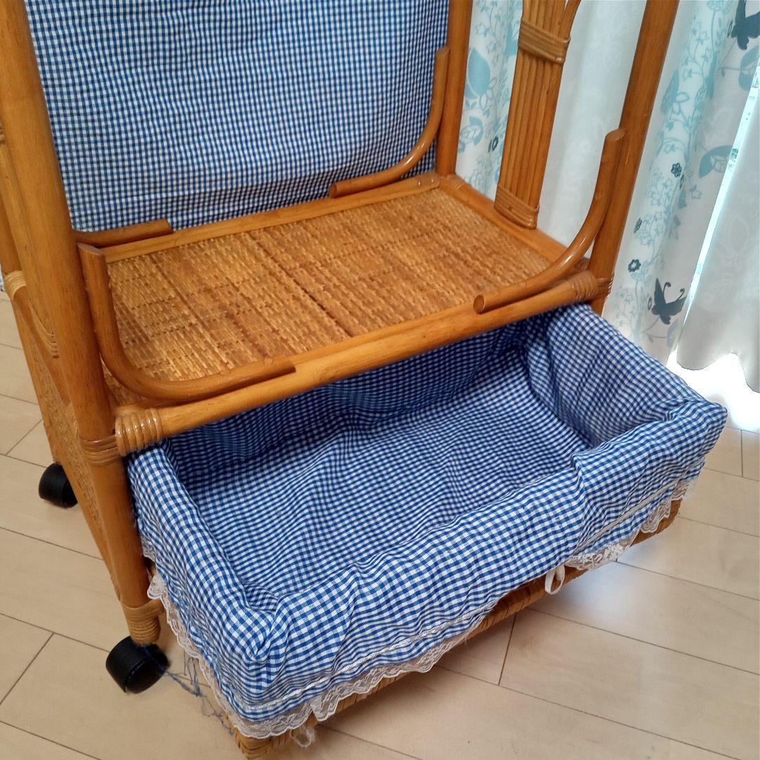 昭和レトロ アーチ型 ラタンハンガーラック 籐家具 古家具 スリッパラック