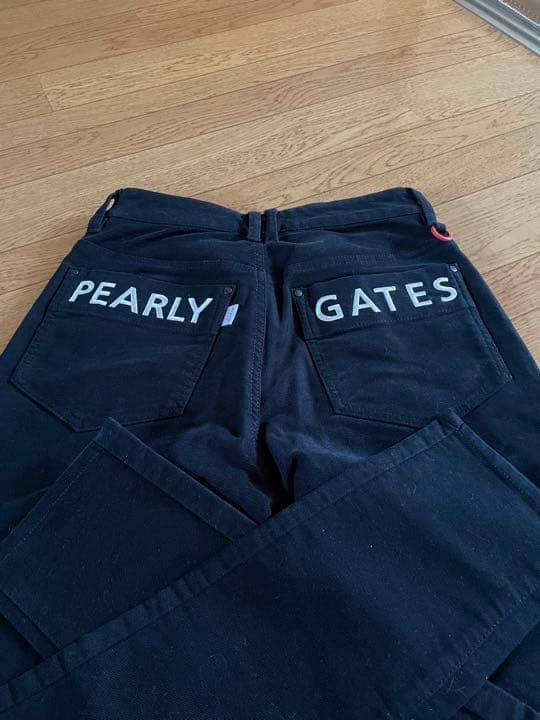 PG♡黒バック刺繍モールスキンストレッチパンツ00