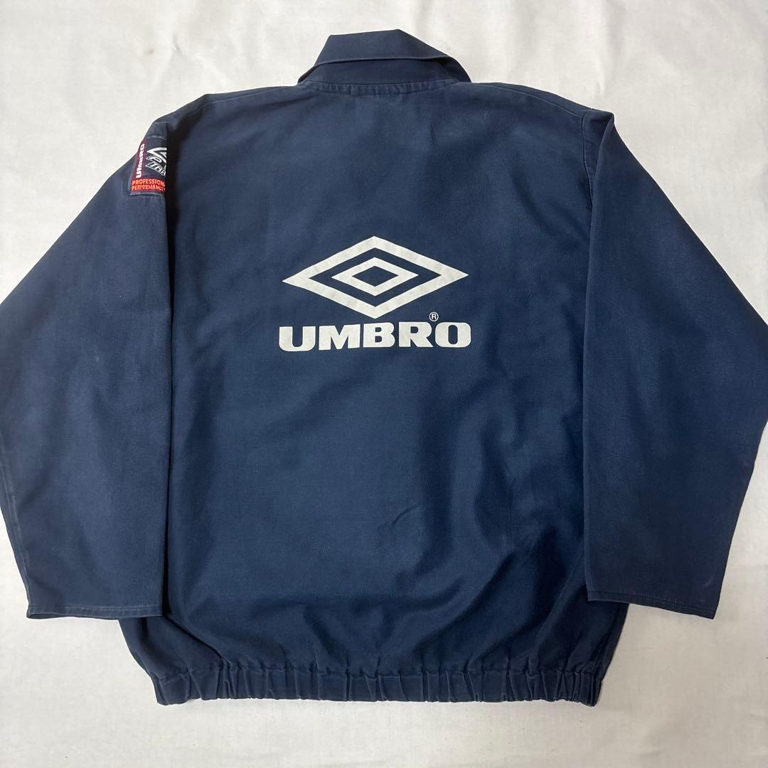 【UMBRO】90s アンブロ ドリルトップ 両面ロゴ ダイヤモンド フェード