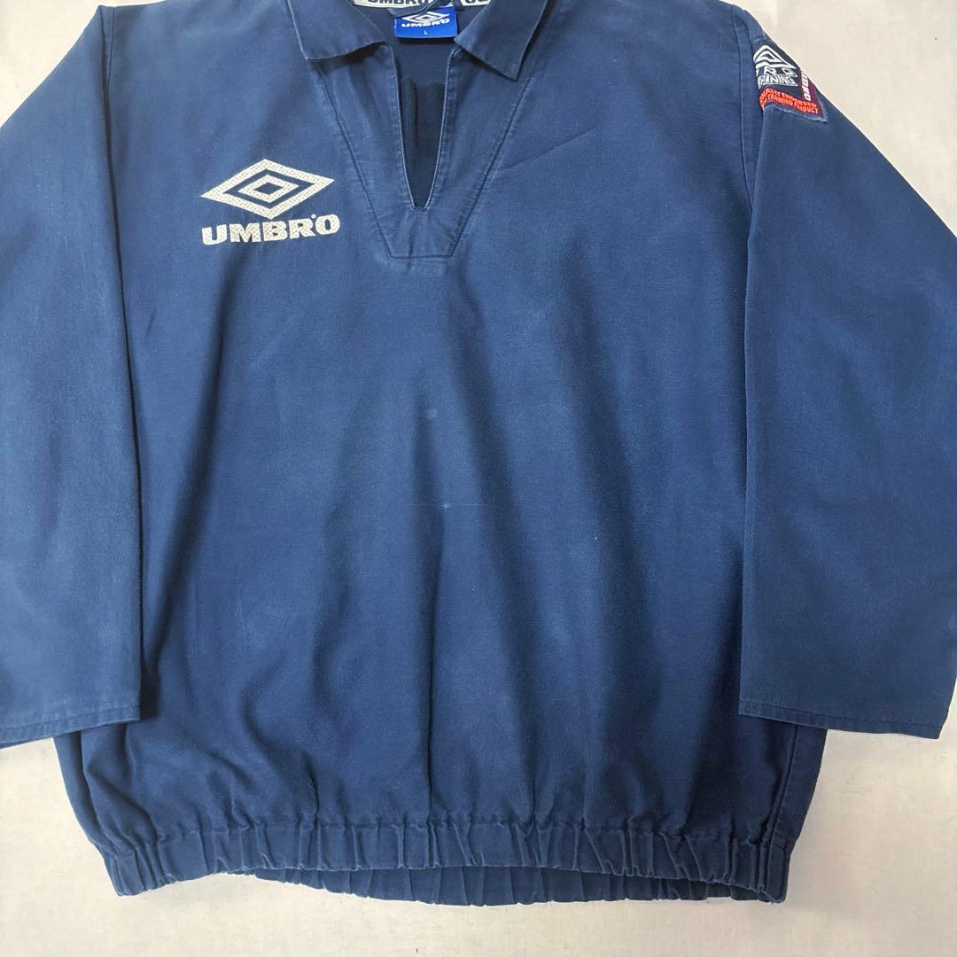 【UMBRO】90s アンブロ ドリルトップ 両面ロゴ ダイヤモンド フェード