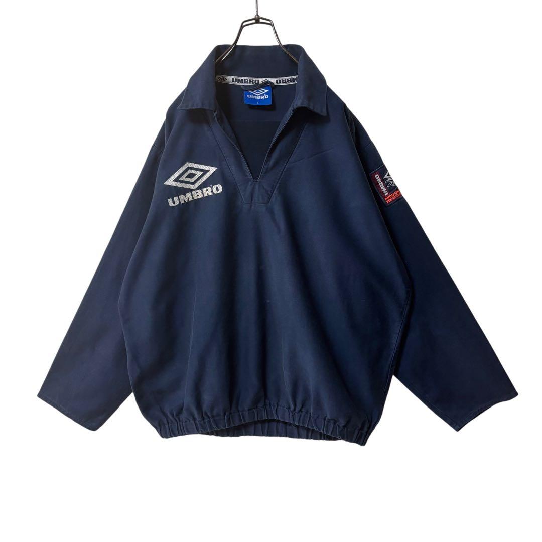 【UMBRO】90s アンブロ ドリルトップ 両面ロゴ ダイヤモンド フェード