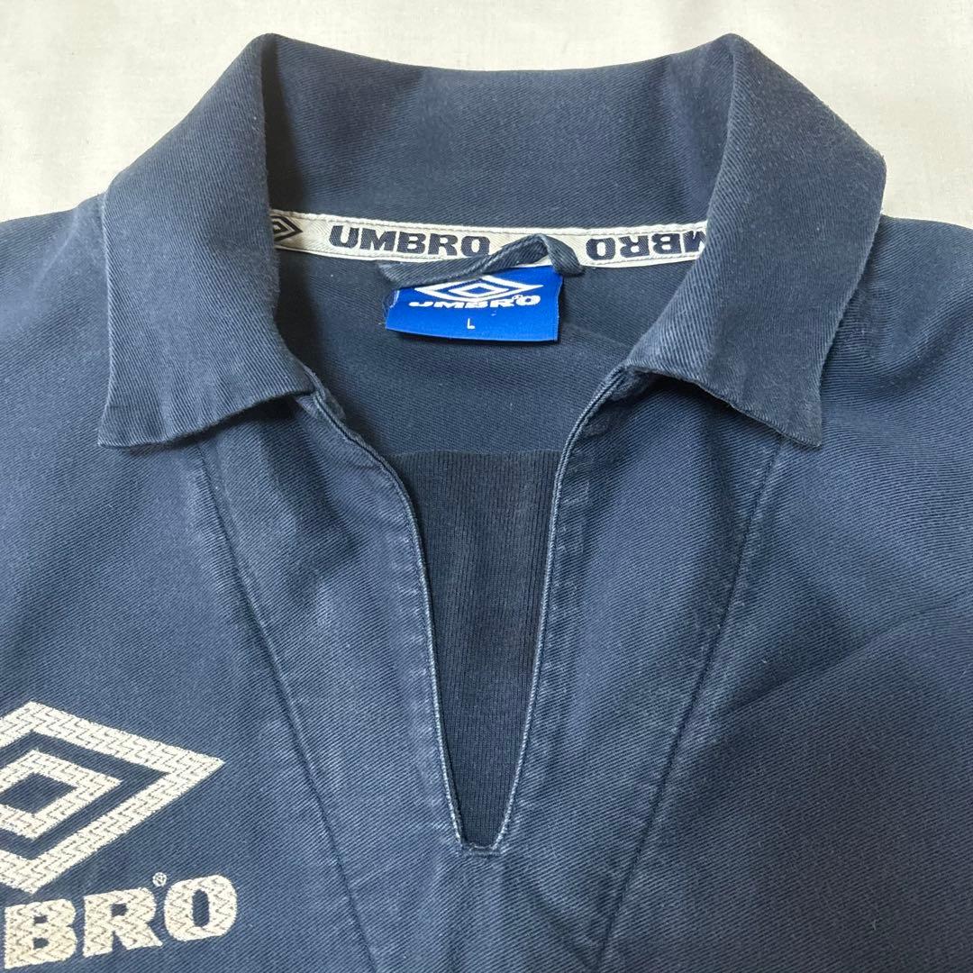 【UMBRO】90s アンブロ ドリルトップ 両面ロゴ ダイヤモンド フェード