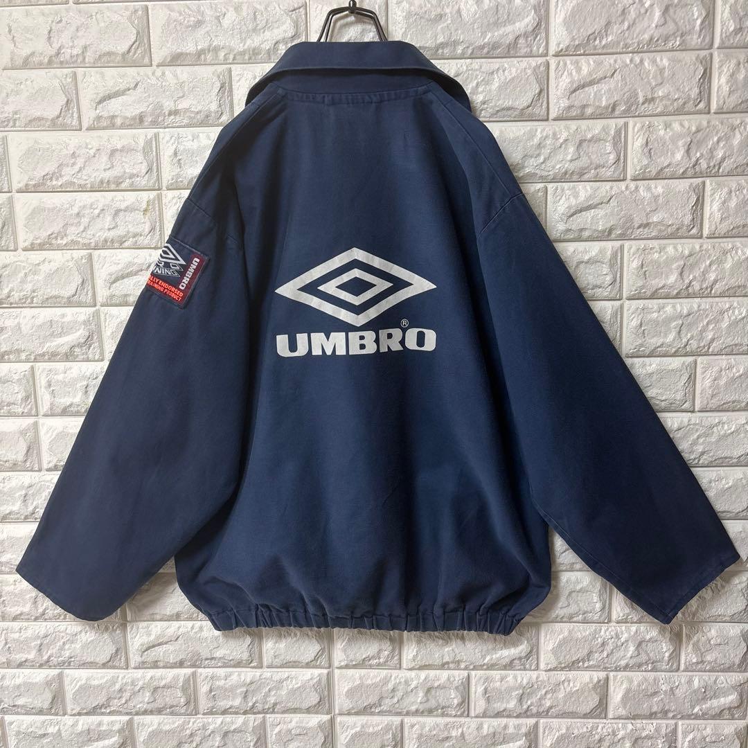 【UMBRO】90s アンブロ ドリルトップ 両面ロゴ ダイヤモンド フェード
