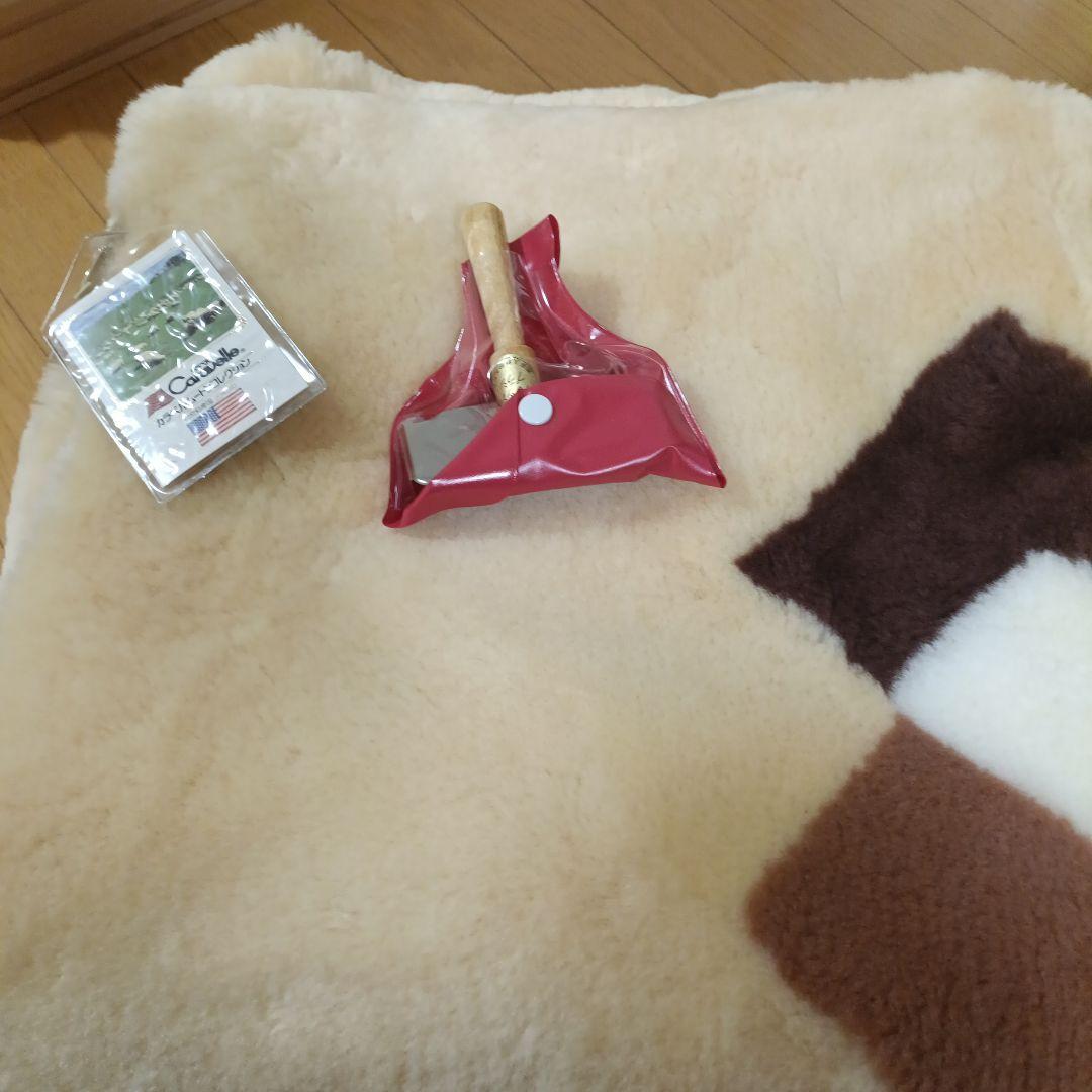 日本製　未使用　ムートンシーツ　奥田ムートン　シングルサイズ　手入れブラシ付