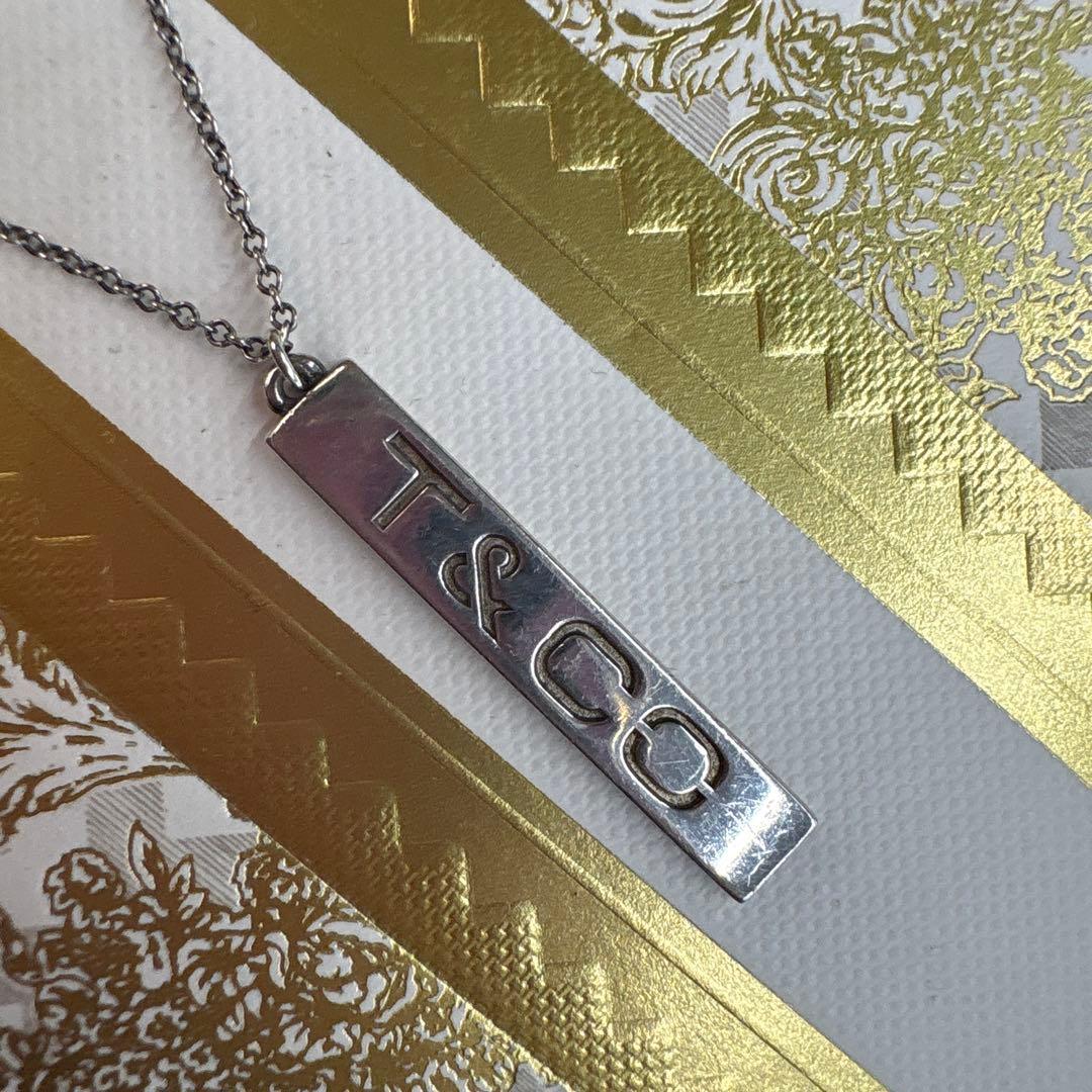 TIFFANY&Co. T&CO バープレート ネックレス SV925