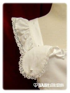 Baby the Stars うさぎちゃんエプロン オッフホワイ　未使用