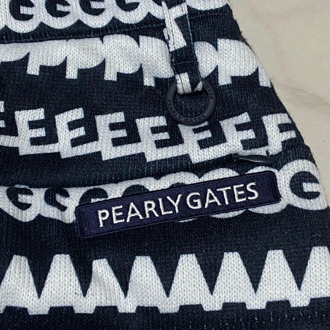 美品PEARLY GATES パーリーゲイツ 中綿スカート 総柄 ネイビー00