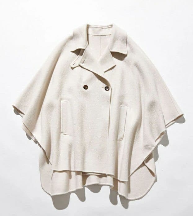 23区44ウールライトリバー ポンチョシルエット コート