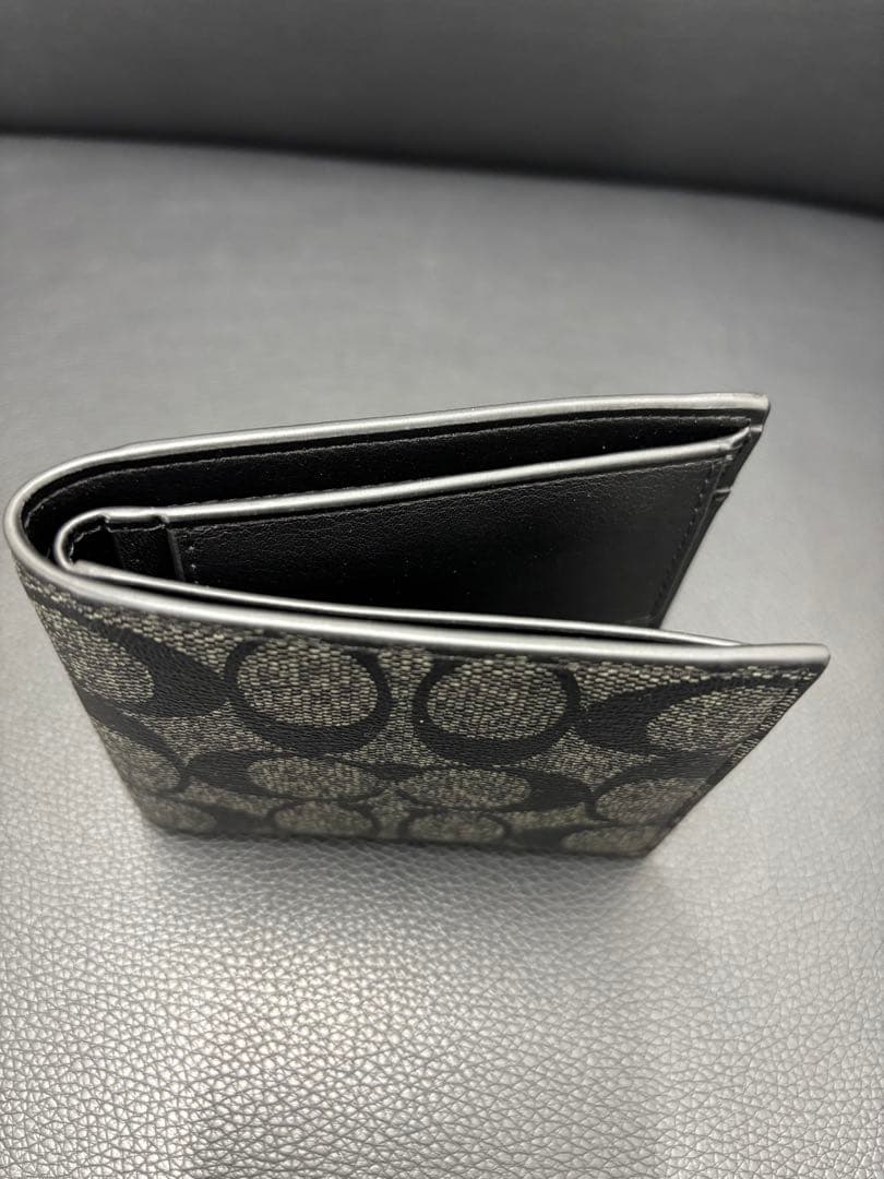 【美品】COACH 二つ折り財布 F75006 ブラック