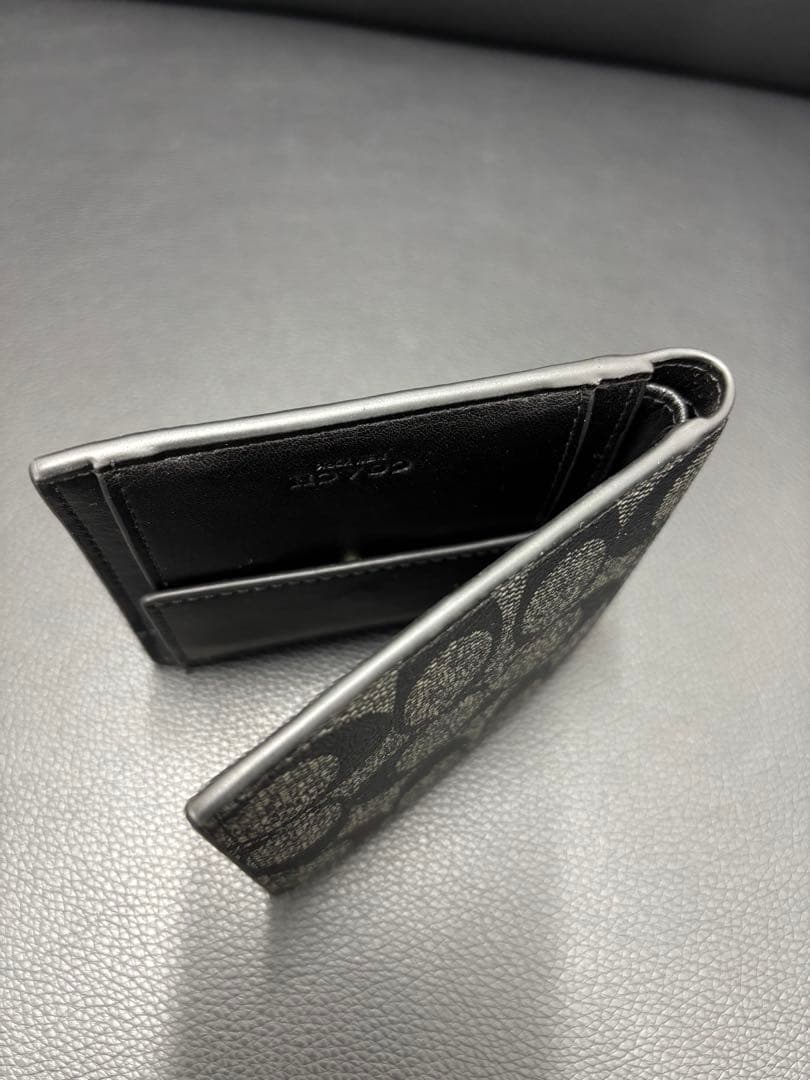 【美品】COACH 二つ折り財布 F75006 ブラック