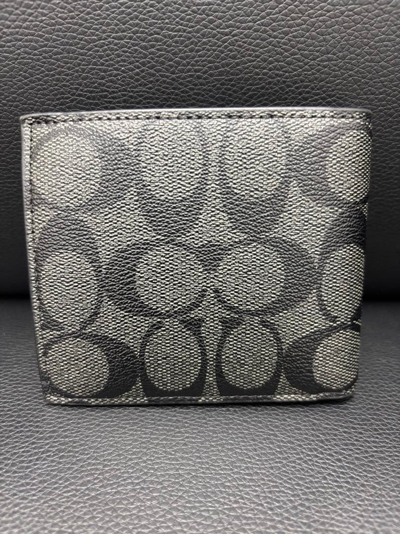 【美品】COACH 二つ折り財布 F75006 ブラック