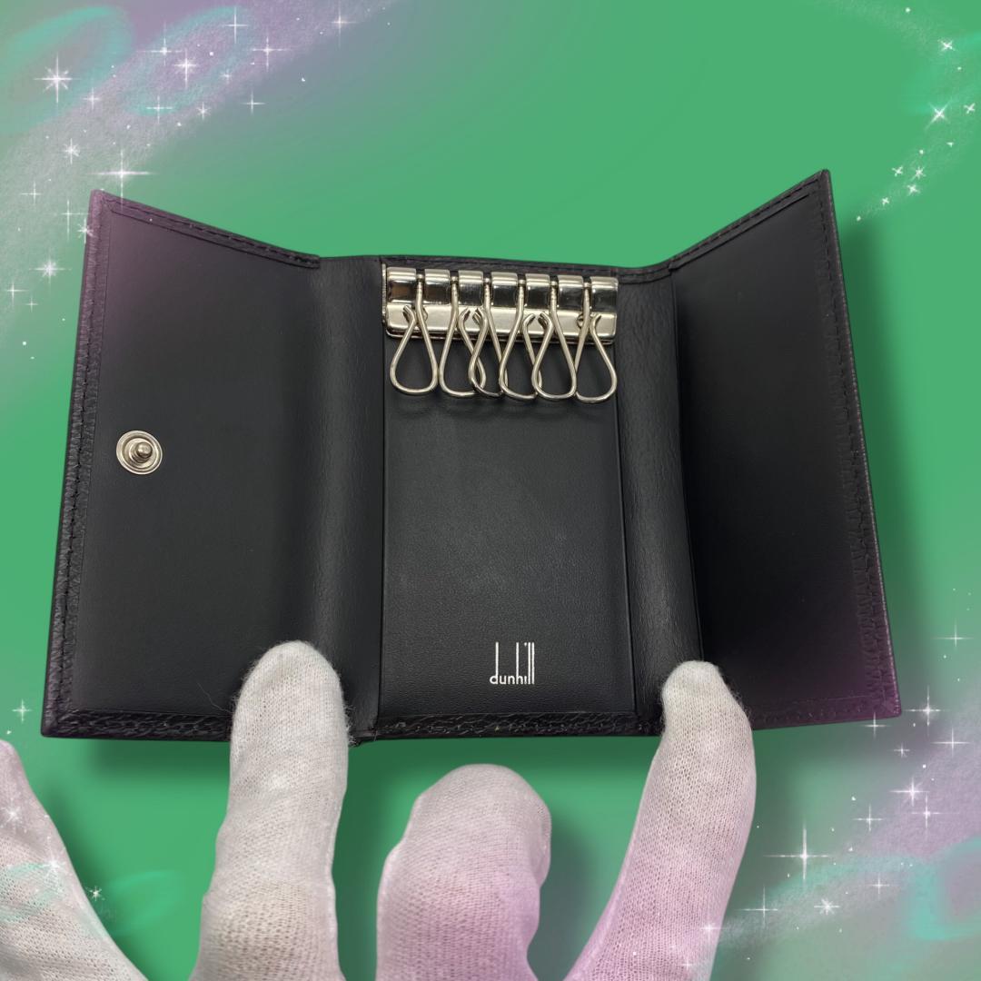 《超美品》ダンヒル　6連キーケース　レザー　ダークブラウン