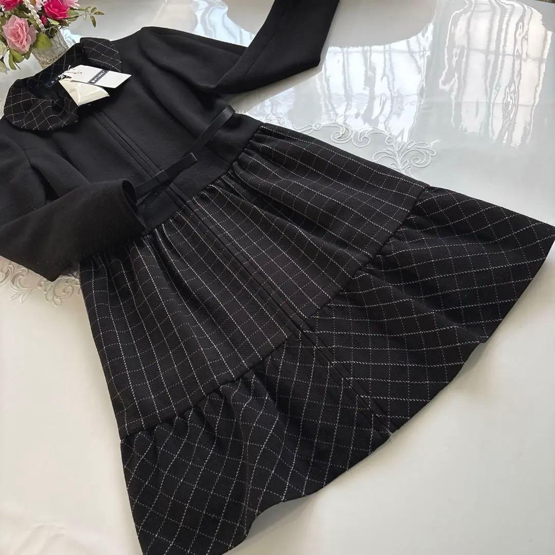 エムズグレイシー　カタログ掲載ウィンドウペンチェック　コートドレスワンピース38