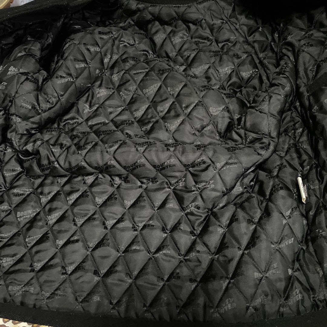 BOUNTY HUNTER 本革 カウレザー ウール スタジャン 黒