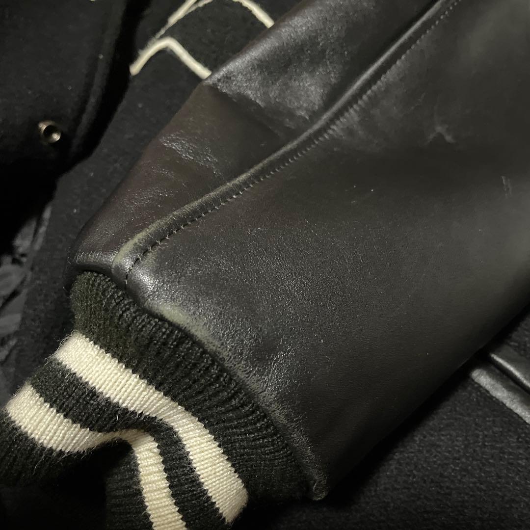 BOUNTY HUNTER 本革 カウレザー ウール スタジャン 黒