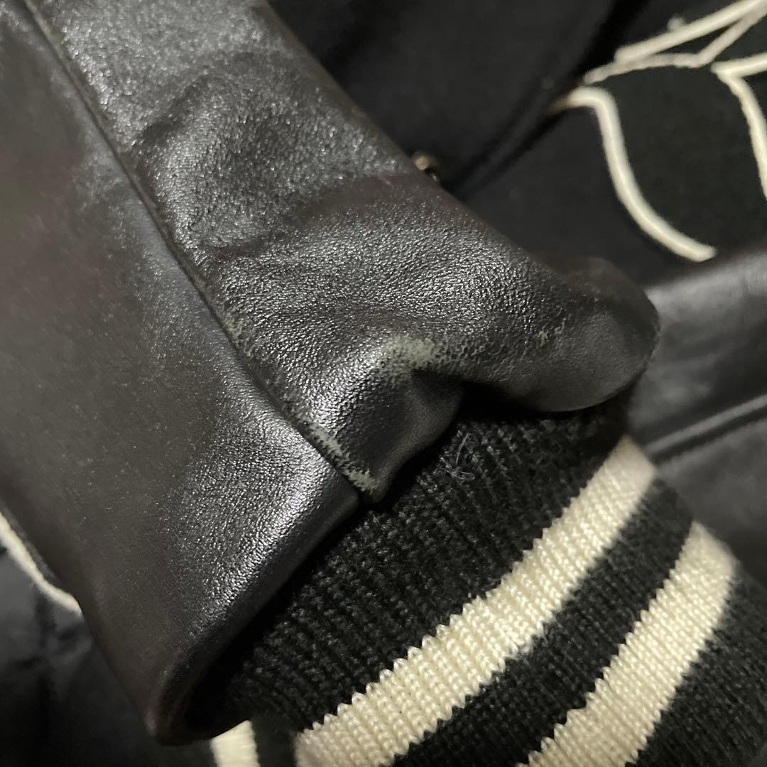 BOUNTY HUNTER 本革 カウレザー ウール スタジャン 黒