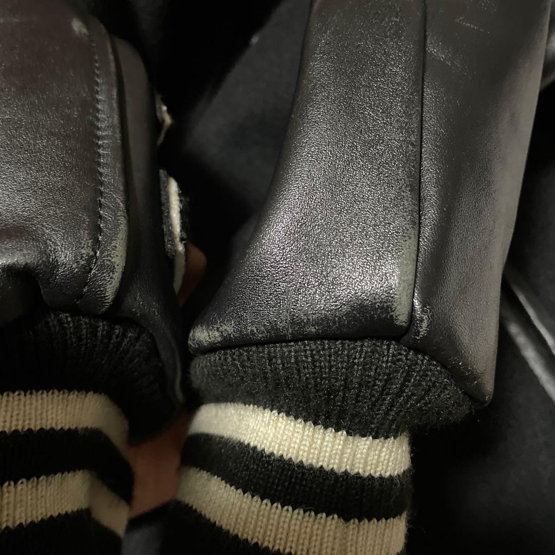 BOUNTY HUNTER 本革 カウレザー ウール スタジャン 黒