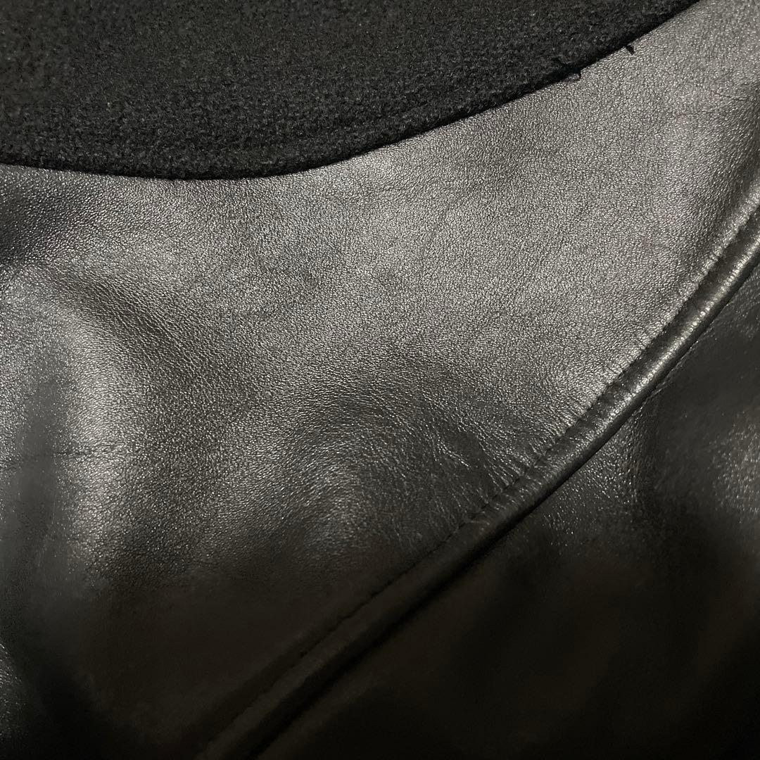 BOUNTY HUNTER 本革 カウレザー ウール スタジャン 黒