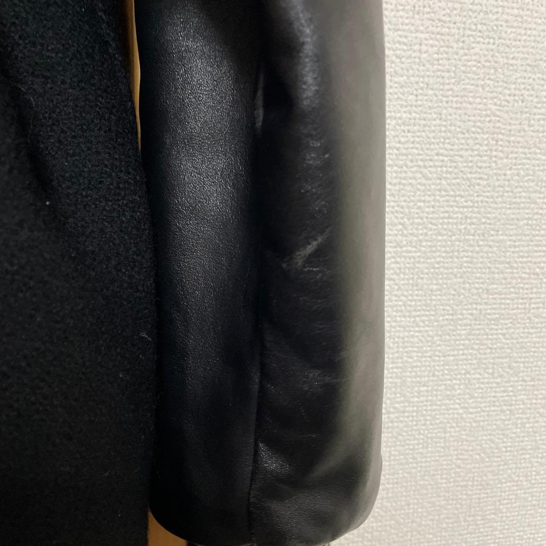 BOUNTY HUNTER 本革 カウレザー ウール スタジャン 黒