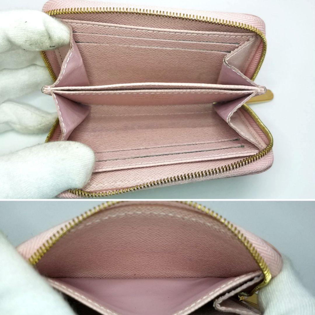 専用ルイヴィトン ダミエ アズール ジッピーパース ケース 小銭入 ピンク
