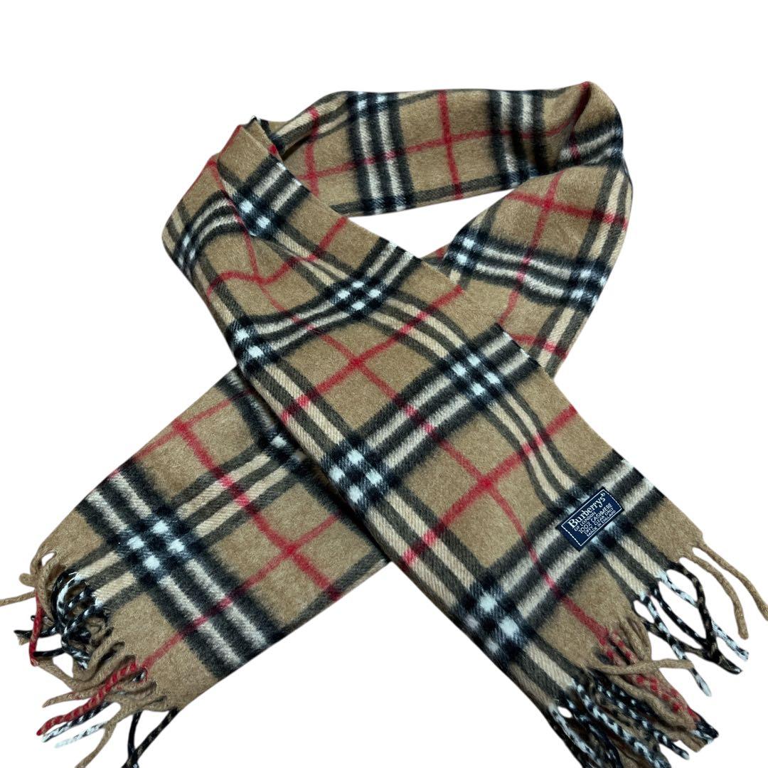 【極美品】バーバリー マフラー カシミヤ100%　英国製　メンズ レディース