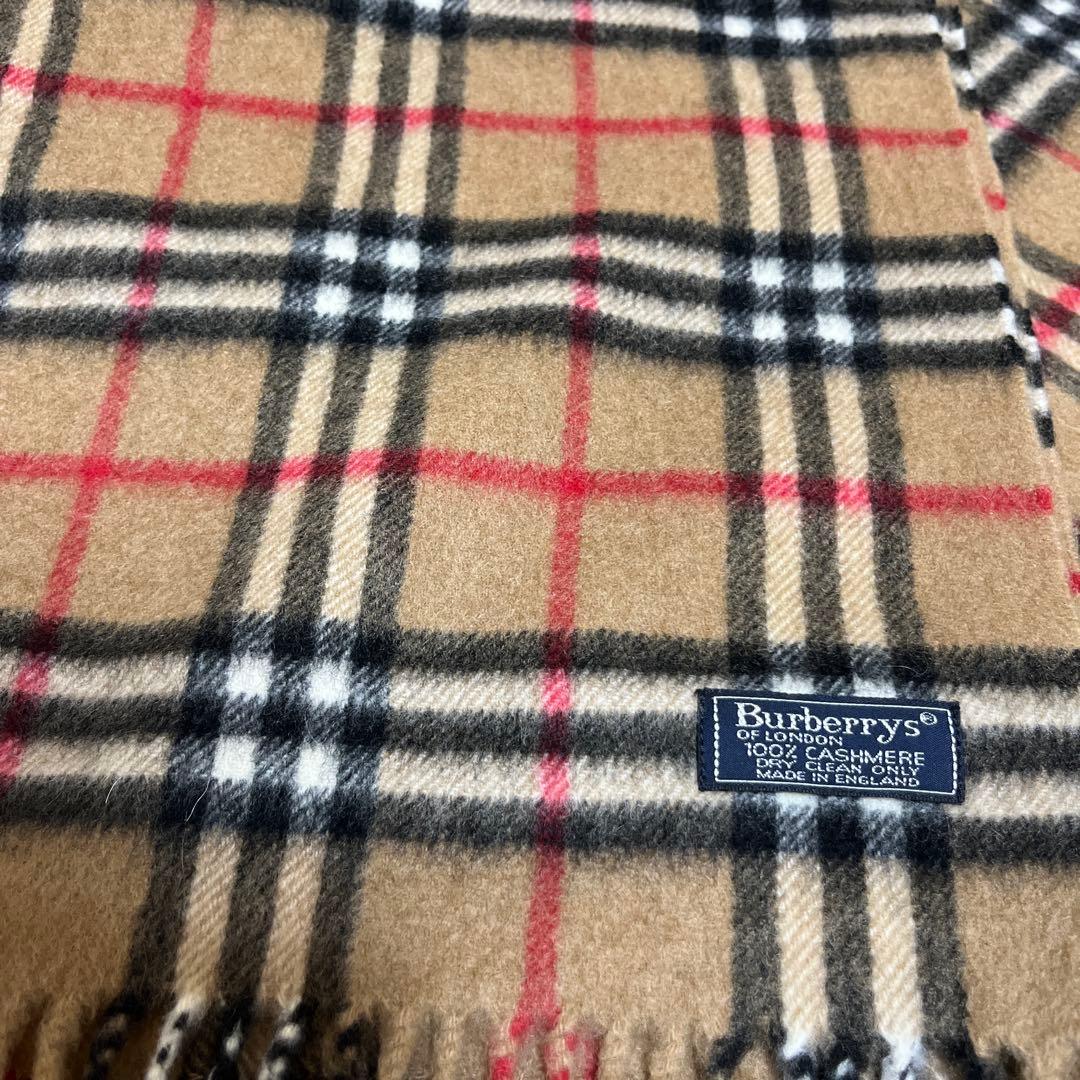 【極美品】バーバリー マフラー カシミヤ100%　英国製　メンズ レディース