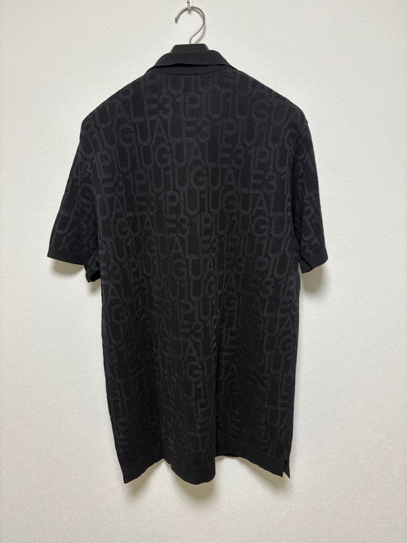 新品1PIU1UGUALE3 GOLF定4.7万円24SS半袖ニットポロシャツ黒