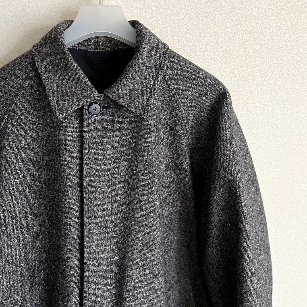 【定価¥69960】ツイード ハーフ ステンカラーコート L グレー