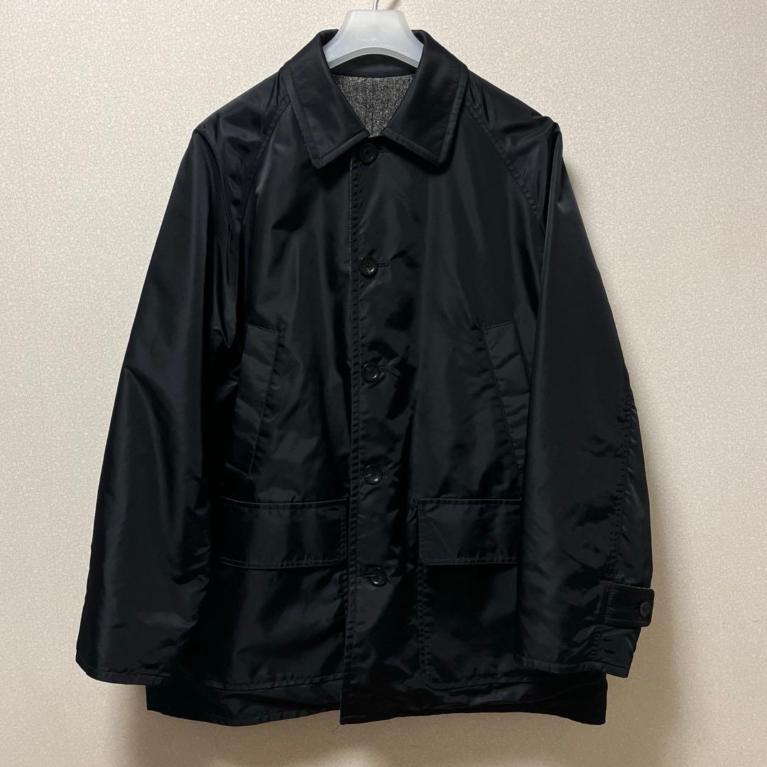 【定価¥69960】ツイード ハーフ ステンカラーコート L グレー