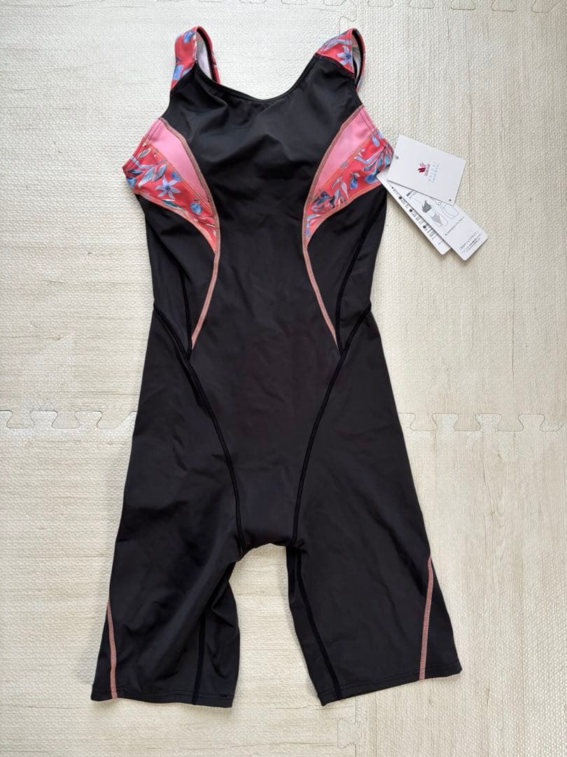 Wacoal スポーツ用水着 11L 黒/ピンク/花柄