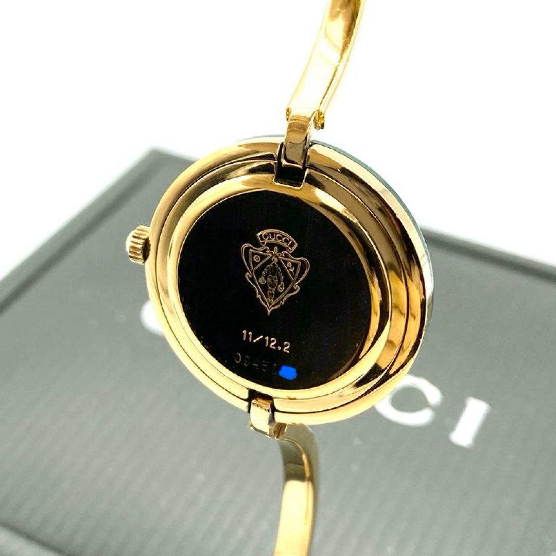 良品☆稼働　新品電池　グッチ　チェンジベゼル　レディース腕時計