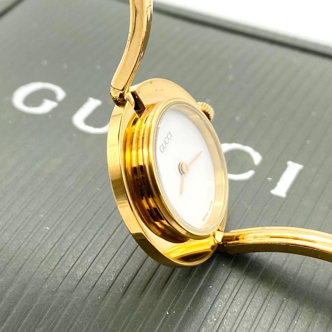 良品☆稼働　新品電池　グッチ　チェンジベゼル　レディース腕時計