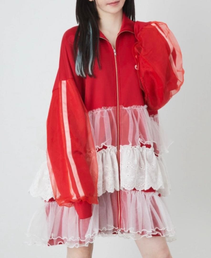 ジェイミーエーエヌケー チュールティアードジャージ