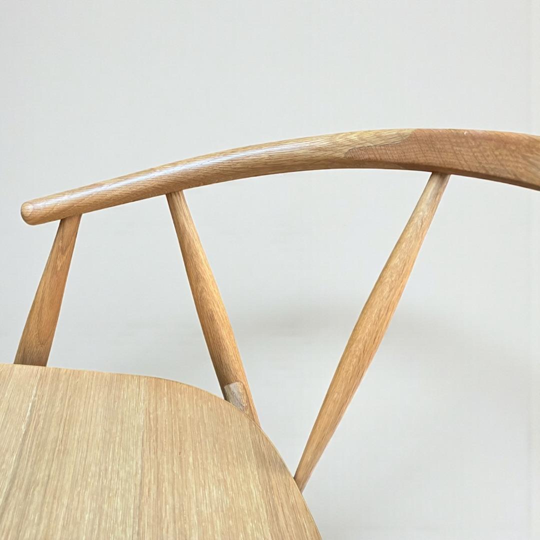 【美品】LIVING HOUSE トランク2 チェア オーク無垢材 小林幹也