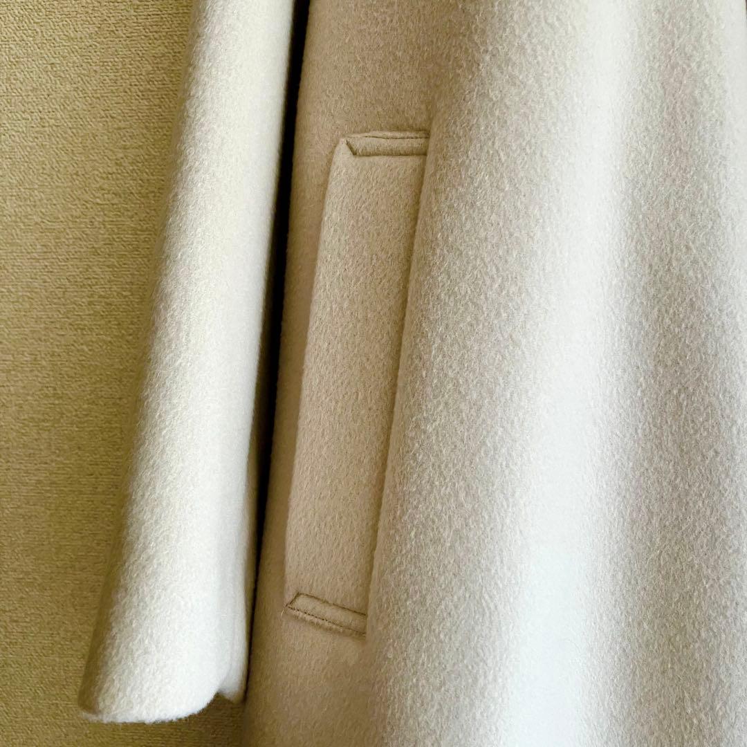 未使用✨SLOBE IENAハミルトン ノーカラーウールコート 36 ベージュ