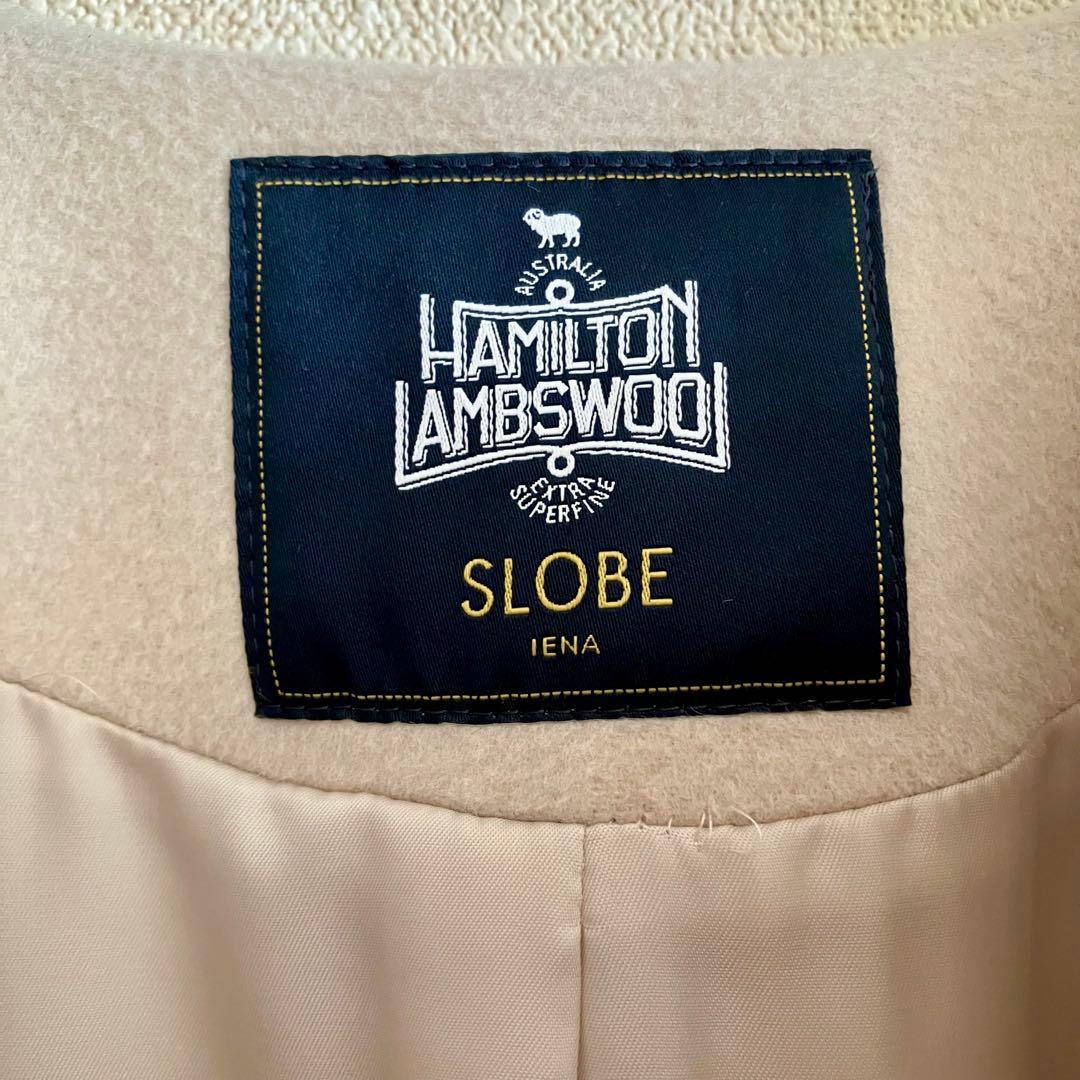 未使用✨SLOBE IENAハミルトン ノーカラーウールコート 36 ベージュ