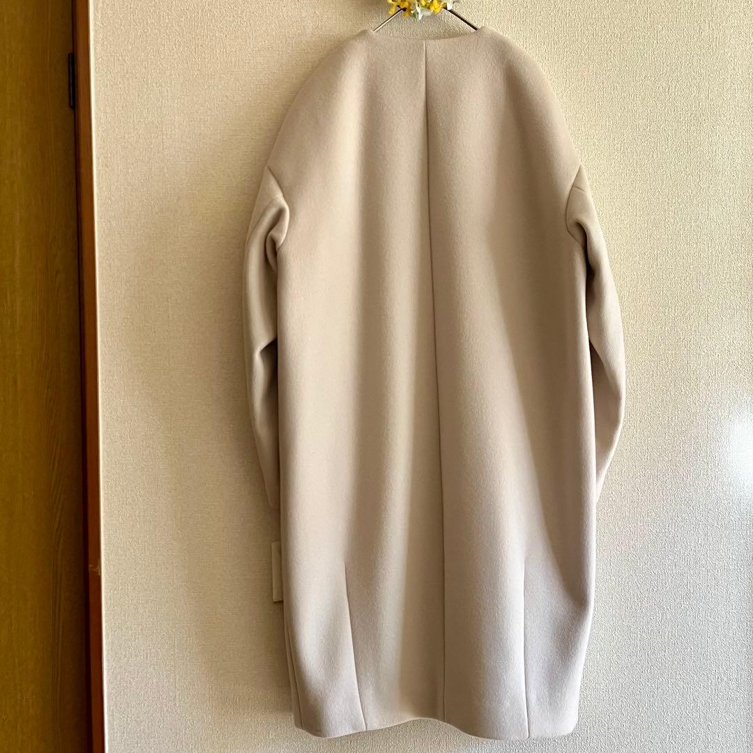 未使用✨SLOBE IENAハミルトン ノーカラーウールコート 36 ベージュ