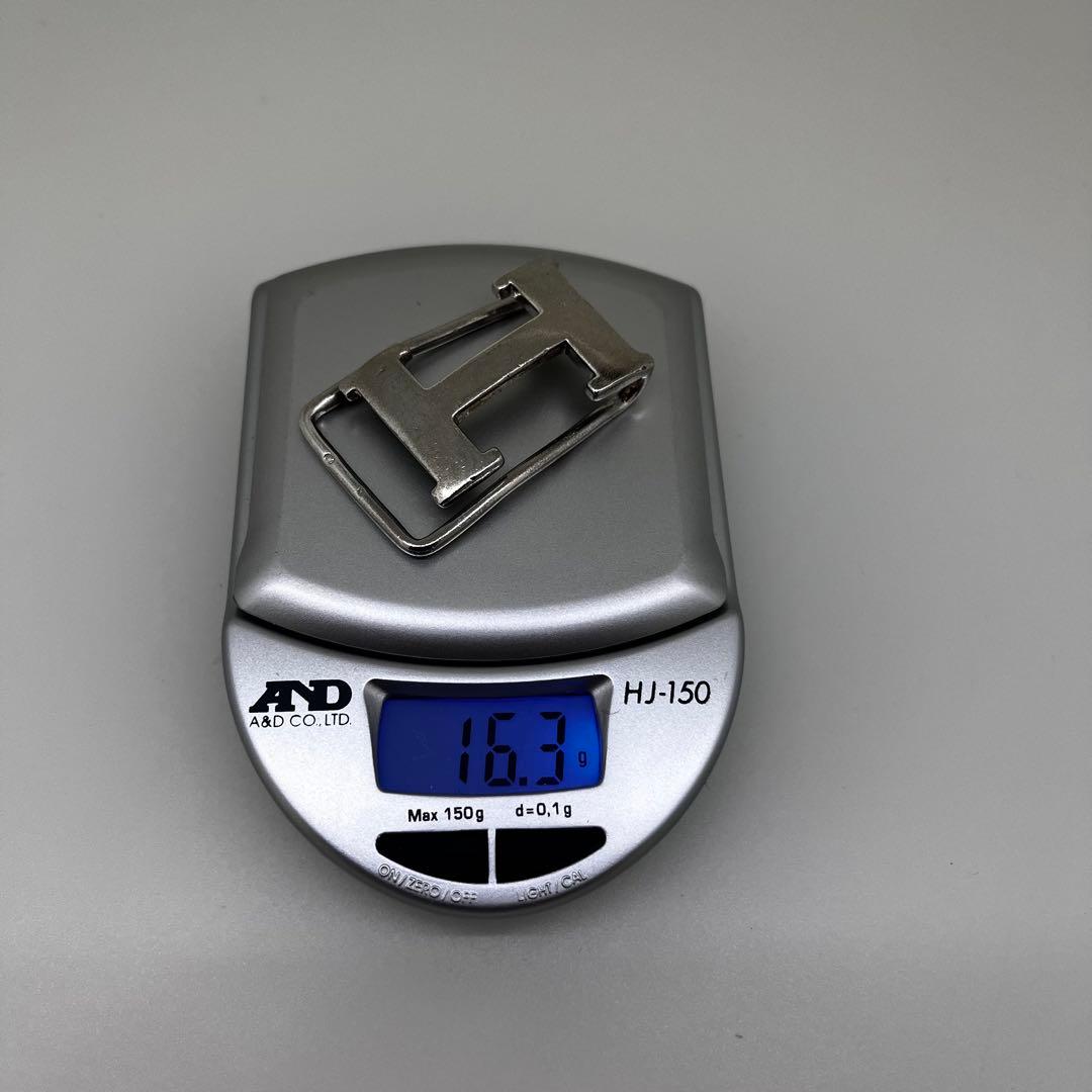 HERMES エルメス　Hロゴ　マネークリップ　シルバー