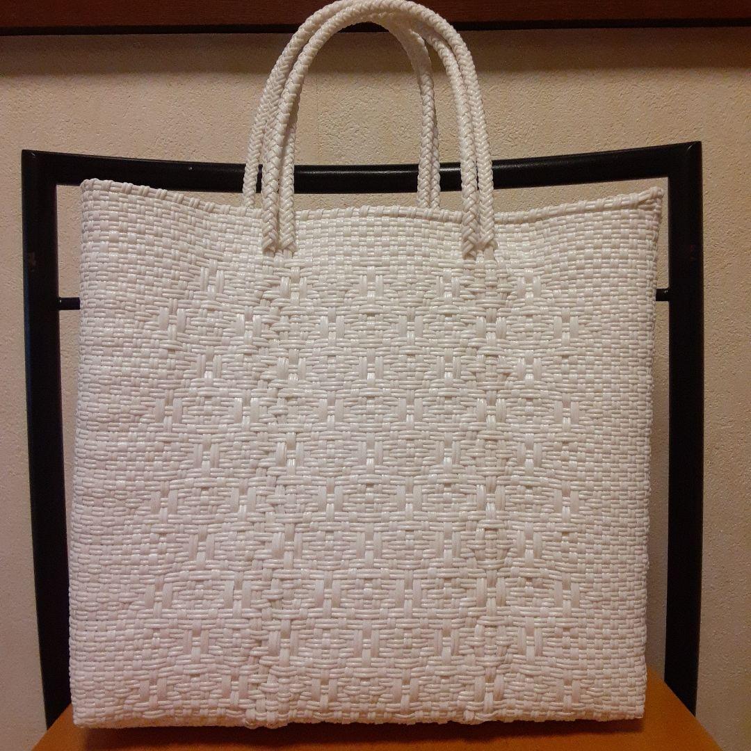美品レトラ　メルカドバッグ　ホワイト　S