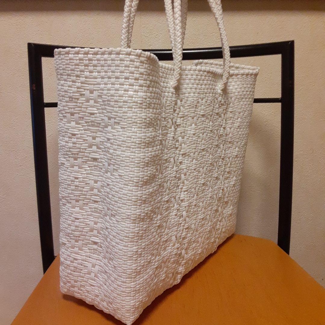 美品レトラ　メルカドバッグ　ホワイト　S