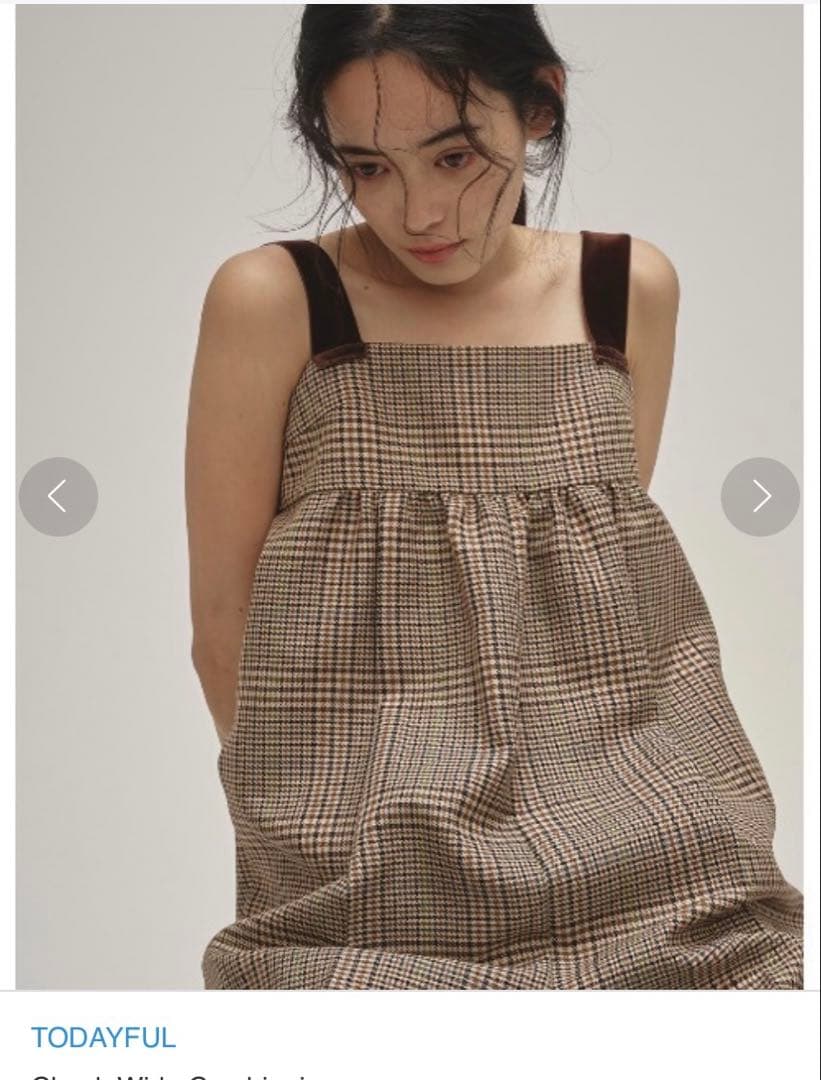 TODAYFUL チェックワイドコンビネゾン