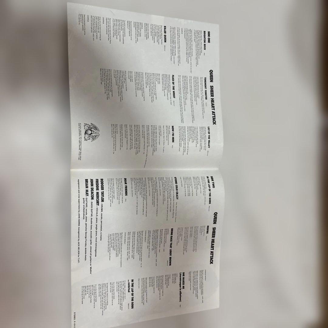 美品　QUEEN SHEER HEART ATTACK レコード