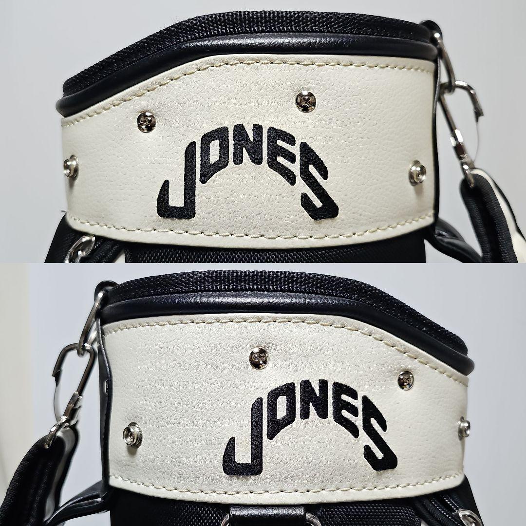 JONES　ジョーンズ　キャディバッグ　ブラック　ホワイト　フード難あり