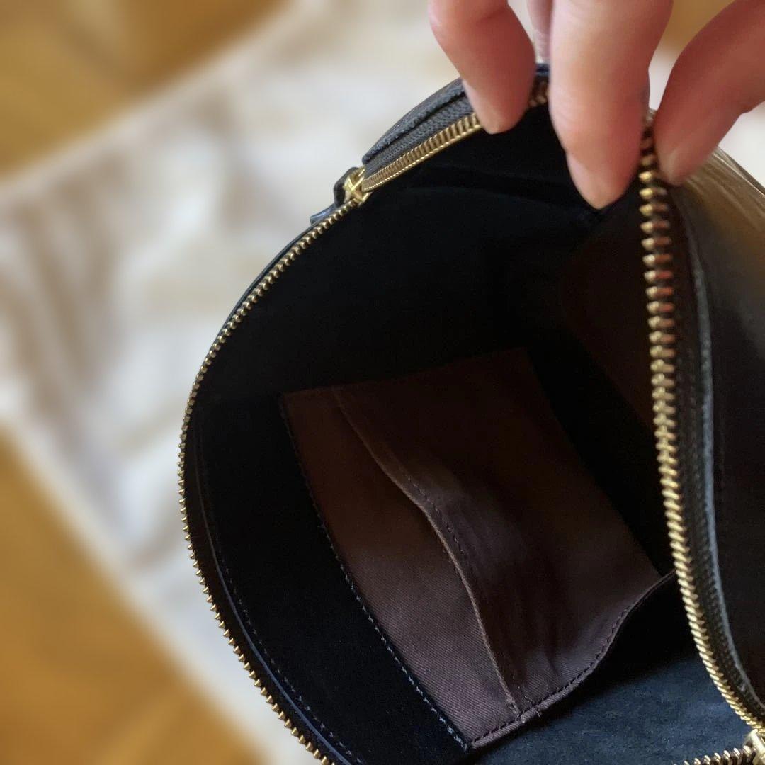 【美品】TIDEWAY タイドウェイ 本革 ショルダーバッグ ブラック 保存袋付