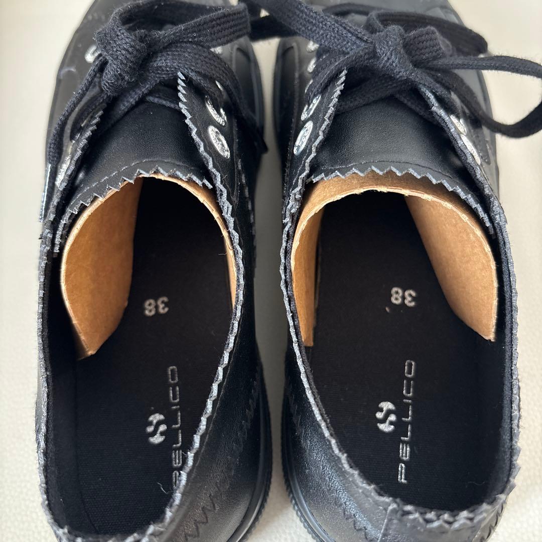 未使用 PELLICO SUPERGA スニーカー コラボ ブラック 38
