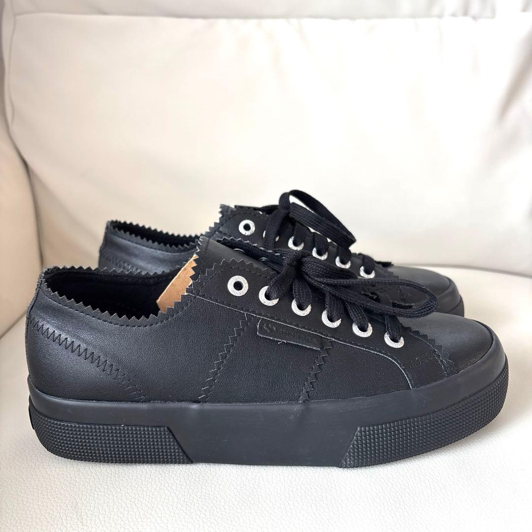 未使用 PELLICO SUPERGA スニーカー コラボ ブラック 38